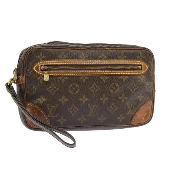 LOUIS VUITTON Monogram Marly Dragonne GM Clutch Bag M51825 LV Auth 102171 - Picture 1 of 16